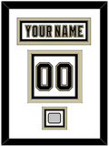 Pittsburgh Nameplate, Number (Back) & Stanley Cup Finals Patch - Road White (2007-2016) - Triple Mat 1