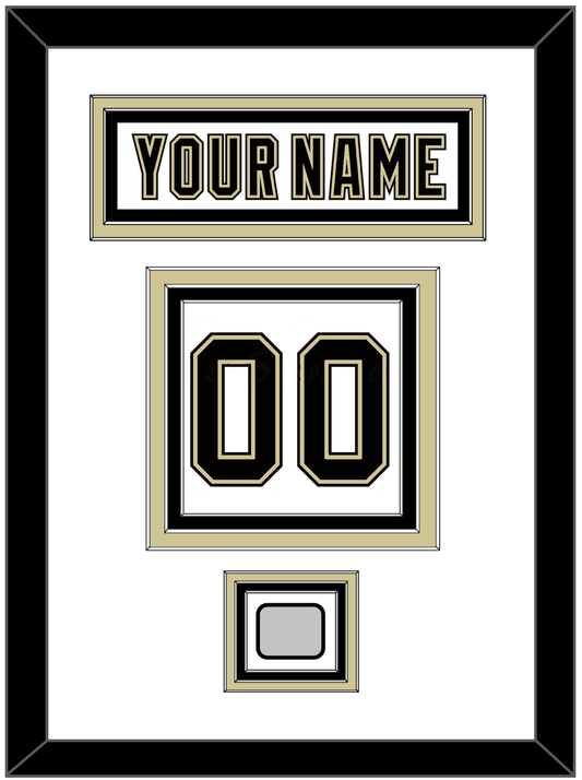 Pittsburgh Nameplate, Number (Back) & Stanley Cup Champions Patch - Road White (2007-2016) - Premier Tier 1