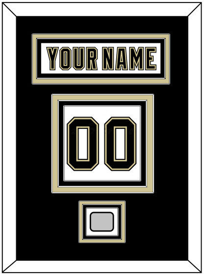 Pittsburgh Nameplate, Number (Back) & Stanley Cup Champions Patch - Road White (2007-2016) - Premier Tier 2