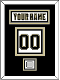 Pittsburgh Nameplate, Number (Back) & Stanley Cup Finals Patch - Road White (2007-2016) - Triple Mat 2