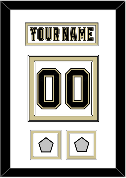 Pittsburgh Nameplate & Number (Back) With 2 Stanley Cup Finals Patches - Road White (2007-2016) - Signature Tier 1