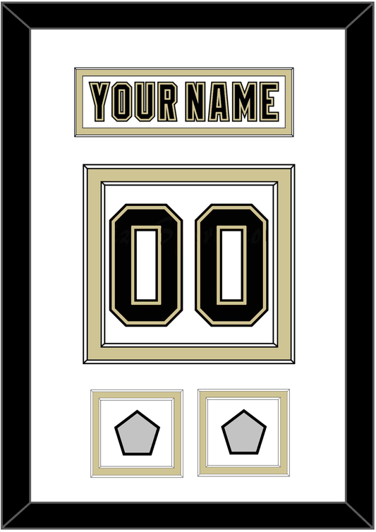 Pittsburgh Nameplate & Number (Back) With 2 Stanley Cup Champions Patches - Road White (2007-2016) - Signature Tier 1