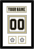 Pittsburgh Nameplate & Number (Back) With 2 Stanley Cup Champions Patches - Road White (2007-2016) - Double Mat 1