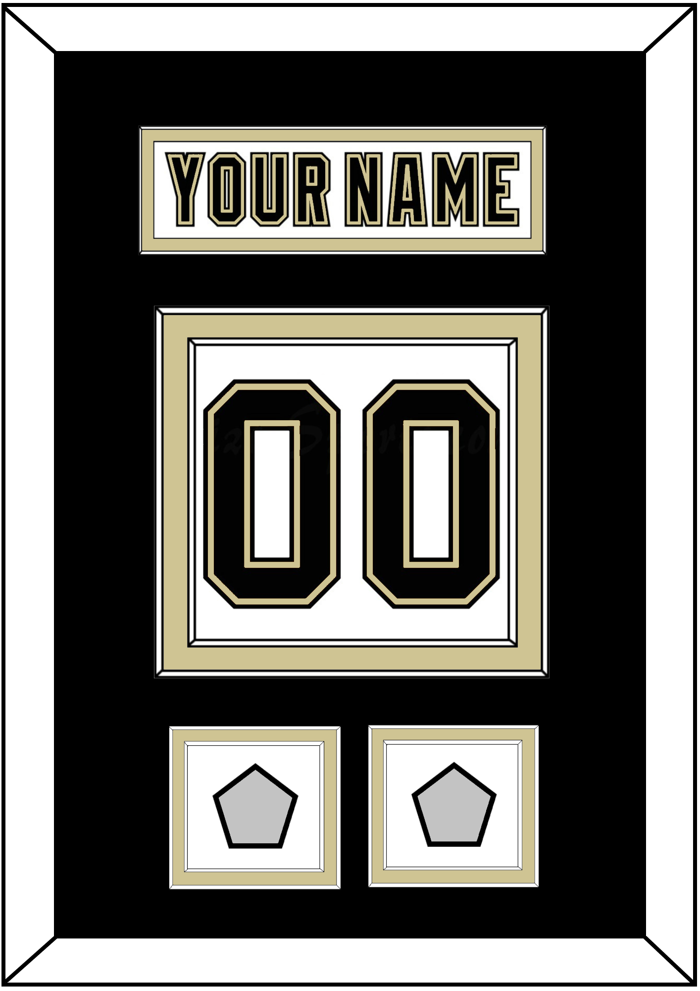 Pittsburgh Nameplate & Number (Back) With 2 Stanley Cup Finals Patches - Road White (2007-2016) - Signature Tier 2
