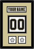 Pittsburgh Nameplate & Number (Back) With 2 Stanley Cup Finals Patches - Road White (2007-2016) - Double Mat 3