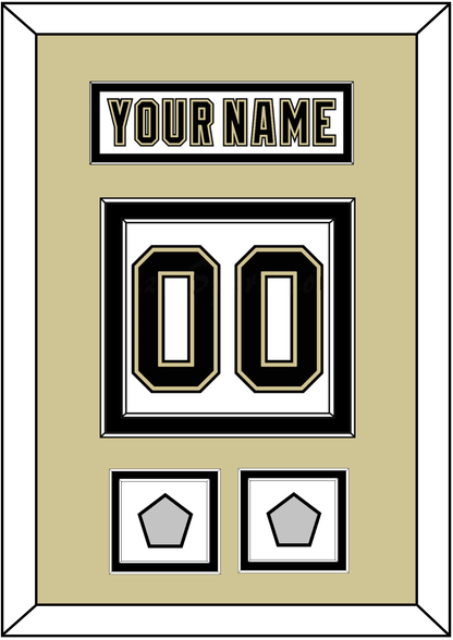 Pittsburgh Nameplate & Number (Back) With 2 Stanley Cup Champions Patches - Road White (2007-2016) - Signature Tier 3