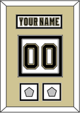 Pittsburgh Nameplate & Number (Back) With 2 Stanley Cup Champions Patches - Road White (2007-2016) - Double Mat 3