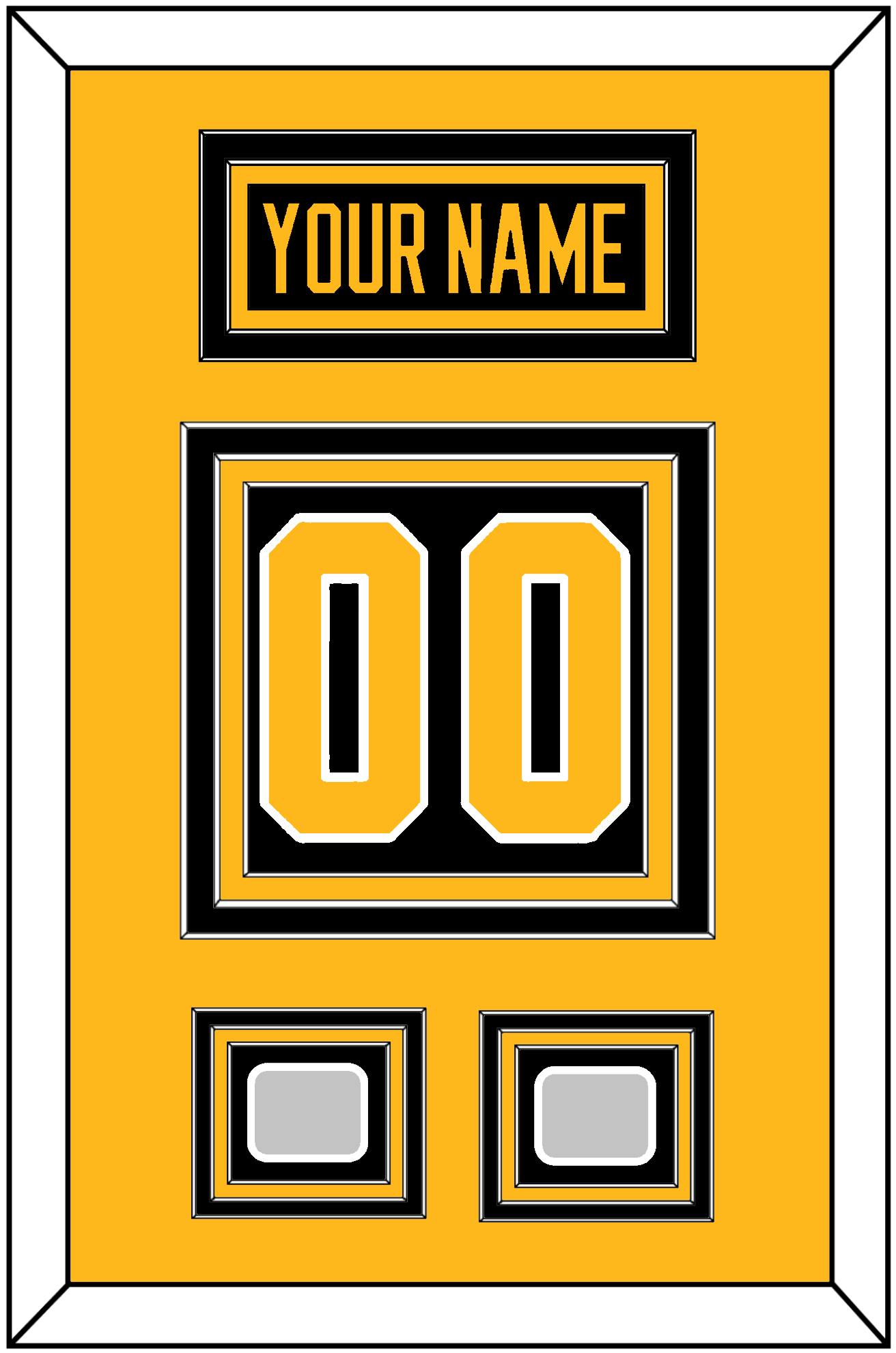 Pittsburgh Nameplate & Number (Back) With 2 Stanley Cup Champions Patches - Home Black - Premier Tier 3