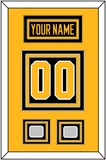 Pittsburgh Nameplate & Number (Back) With 2 Stanley Cup Champions Patches - Road Black (1988-1992) - Triple Mat 3