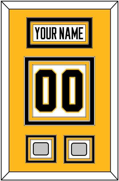 Pittsburgh Nameplate & Number (Back) With 2 Stanley Cup Finals Patches - Road White - Premier Tier 3