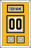 Pittsburgh Nameplate & Number (Back) With 2 Stanley Cup Champions Patches - Home White (1988-1992) - Triple Mat 3