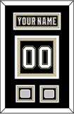 Pittsburgh Nameplate & Number (Back) With 2 Stanley Cup Finals Patches - Home Black (2007-2016) - Triple Mat 2