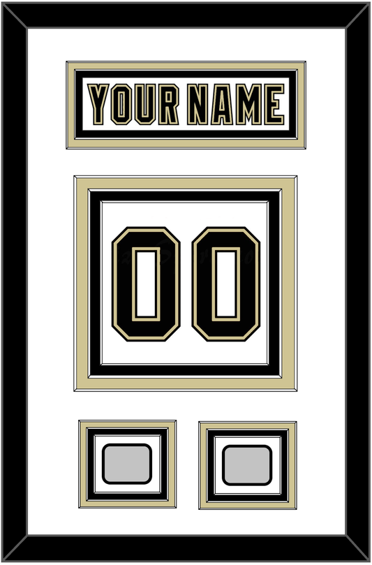 Pittsburgh Nameplate & Number (Back) With 2 Stanley Cup Finals Patches - Road White (2007-2016) - Premier Tier 1