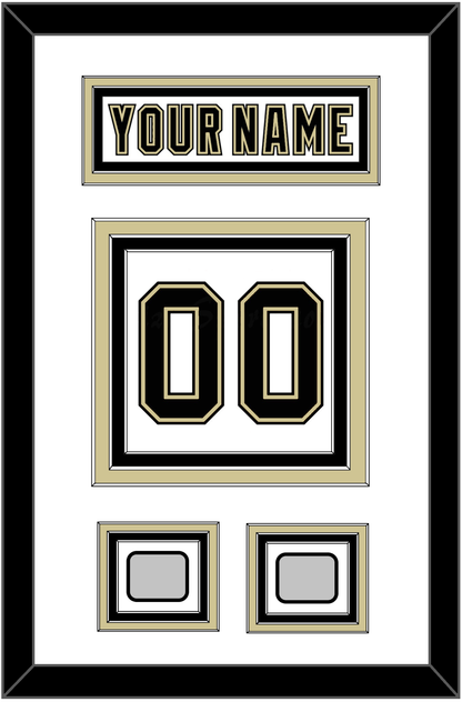 Pittsburgh Nameplate & Number (Back) With 2 Stanley Cup Champions Patches - Road White (2007-2016) - Premier Tier 1