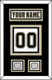 Pittsburgh Nameplate & Number (Back) With 2 Stanley Cup Finals Patches - Road White (2007-2016) - Triple Mat 2