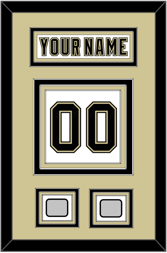 Pittsburgh Nameplate & Number (Back) With 2 Stanley Cup Finals Patches - Road White (2007-2016) - Premier Tier 3
