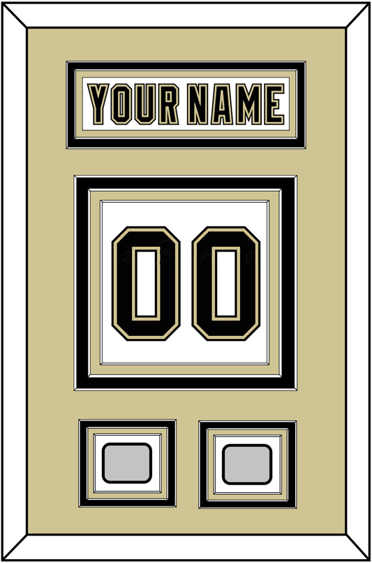 Pittsburgh Nameplate & Number (Back) With 2 Stanley Cup Champions Patches - Road White (2007-2016) - Premier Tier 3