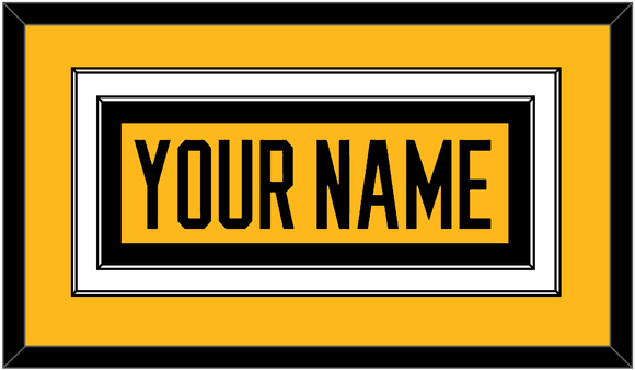 Pittsburgh Nameplate - Alternate Gold (2018-2021) - Double Mat 2