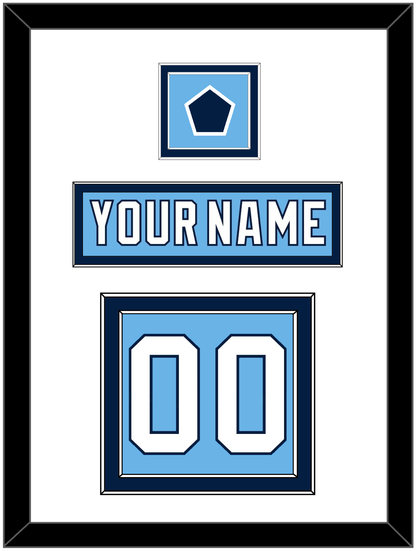 Pittsburgh Nameplate & Number (Back) With Jersey Patch - 2008 Winter Classic Powder Blue - Signature Tier 1