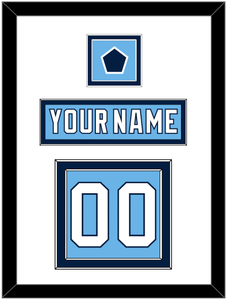 Pittsburgh Nameplate & Number (Back) With Jersey Patch - 2008 Winter Classic Powder Blue - Double Mat 1