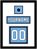 Pittsburgh Nameplate & Number (Back) With Jersey Patch - 2008 Winter Classic Powder Blue - Double Mat 1