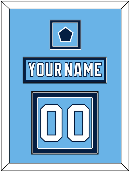 Pittsburgh Nameplate & Number (Back) With Jersey Patch - 2008 Winter Classic Powder Blue - Signature Tier 2