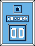 Pittsburgh Nameplate & Number (Back) With Jersey Patch - 2008 Winter Classic Powder Blue - Double Mat 2