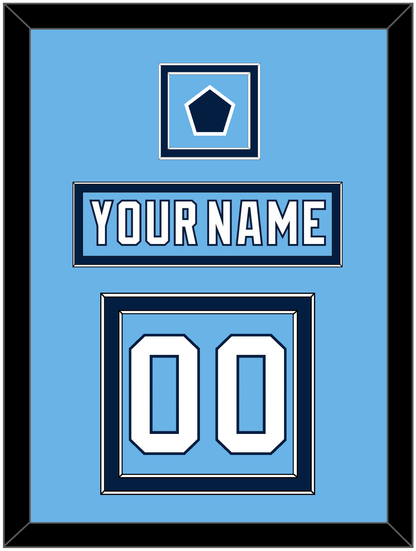 Pittsburgh Nameplate & Number (Back) With Jersey Patch - 2008 Winter Classic Powder Blue - Signature Tier 2