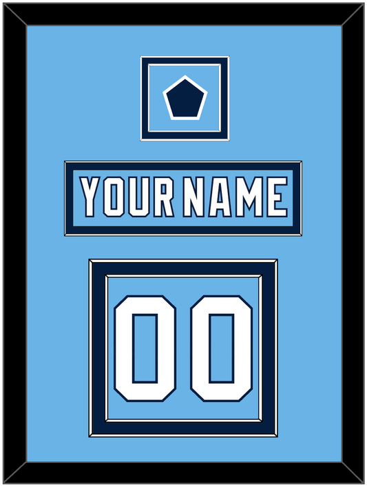 Pittsburgh Nameplate & Number (Back) With Jersey Patch - 2008 Winter Classic Powder Blue - Signature Tier 2