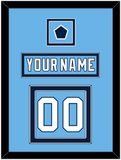 Pittsburgh Nameplate & Number (Back) With Jersey Patch - 2008 Winter Classic Powder Blue - Double Mat 2