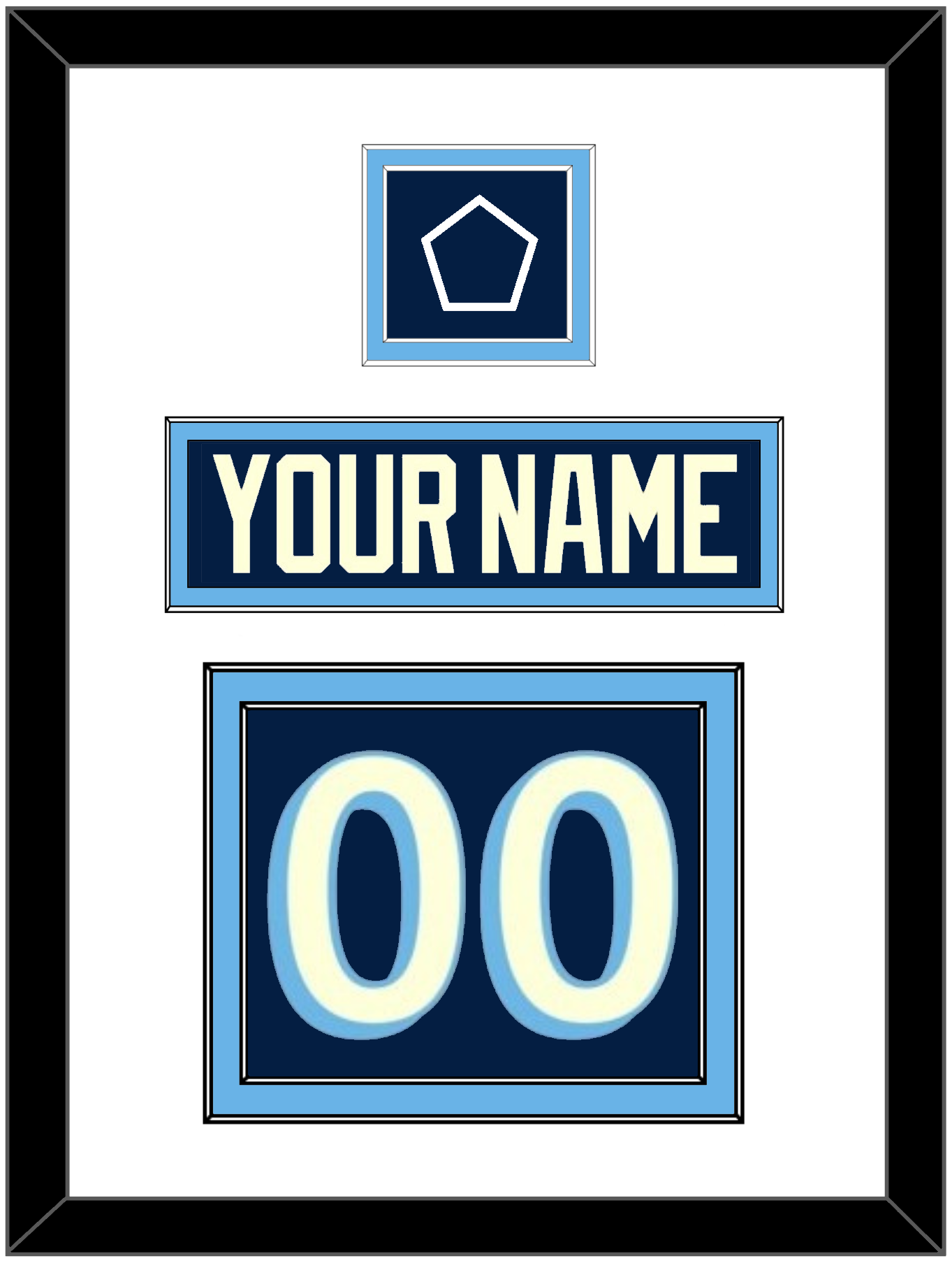 Pittsburgh Nameplate & Number (Back) With Jersey Patch - 2011 Winter Classic Navy Blue - Signature Tier 1
