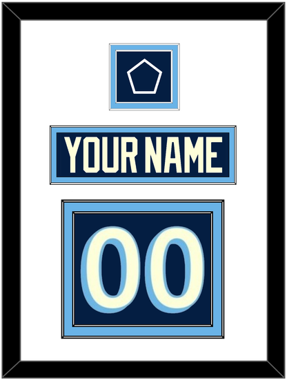 Pittsburgh Nameplate & Number (Back) With Jersey Patch - 2011 Winter Classic Navy Blue - Signature Tier 1