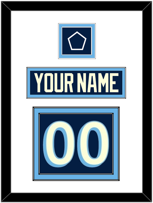 Pittsburgh Nameplate & Number (Back) With Jersey Patch - 2011 Winter Classic Navy Blue - Signature Tier 1