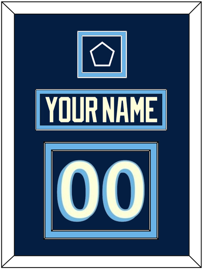 Pittsburgh Nameplate & Number (Back) With Jersey Patch - 2011 Winter Classic Navy Blue - Signature Tier 2
