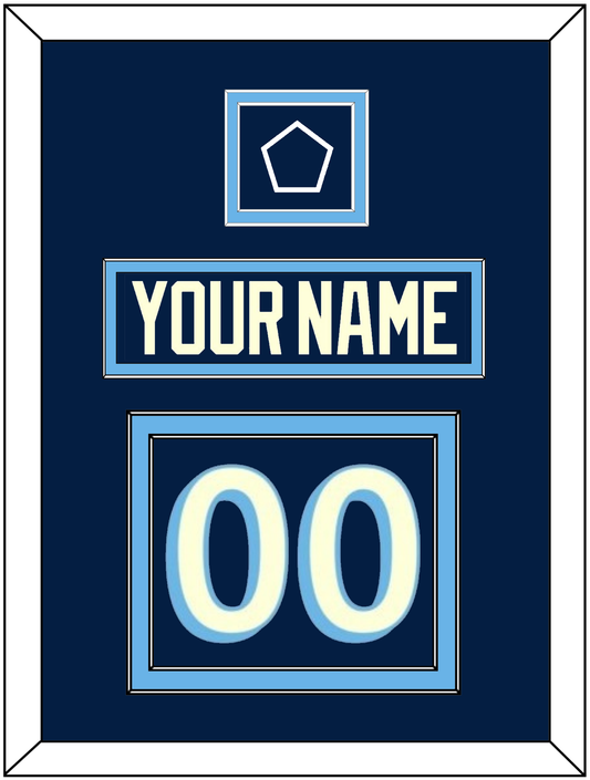 Pittsburgh Nameplate & Number (Back) With Jersey Patch - 2011 Winter Classic Navy Blue - Signature Tier 2