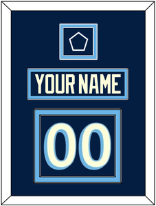 Pittsburgh Nameplate & Number (Back) With Jersey Patch - 2011 Winter Classic Navy Blue - Double Mat 2