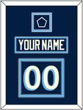 Pittsburgh Nameplate & Number (Back) With Jersey Patch - 2011 Winter Classic Navy Blue - Double Mat 2