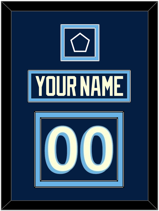 Pittsburgh Nameplate & Number (Back) With Jersey Patch - 2011 Winter Classic Navy Blue - Signature Tier 2