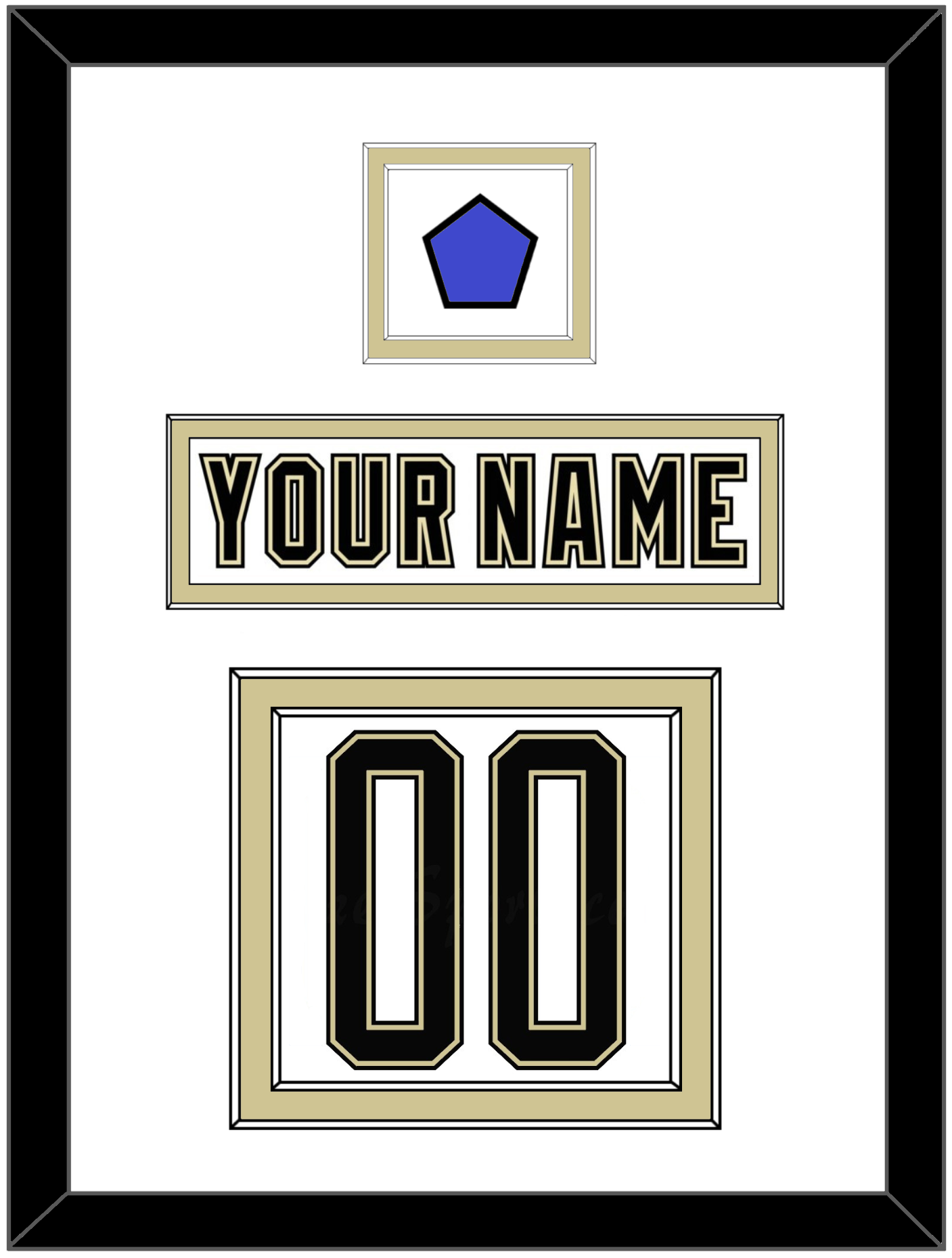 Pittsburgh Nameplate & Number (Back) With Jersey Patch - 2014 Stadium Series White - Signature Tier 1