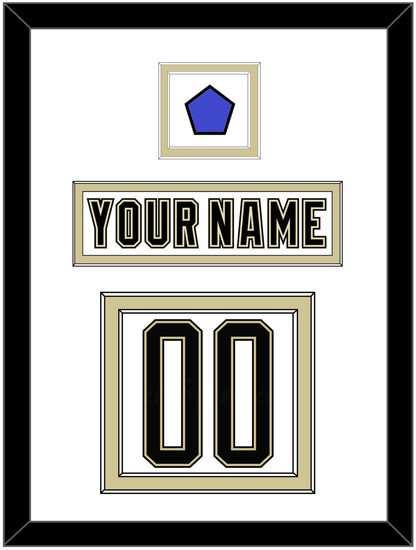 Pittsburgh Nameplate & Number (Back) With Jersey Patch - 2014 Stadium Series White - Signature Tier 1
