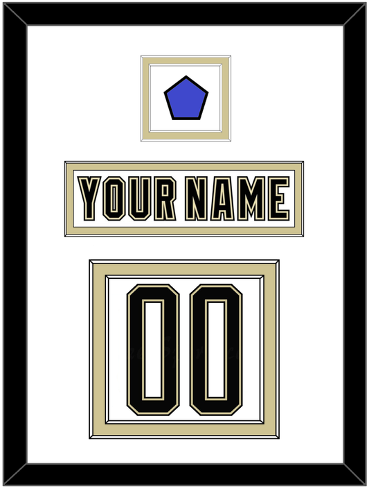 Pittsburgh Nameplate & Number (Back) With Jersey Patch - 2014 Stadium Series White - Signature Tier 1