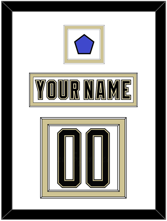 Pittsburgh Nameplate & Number (Back) With Jersey Patch - 2014 Stadium Series White - Double Mat 1