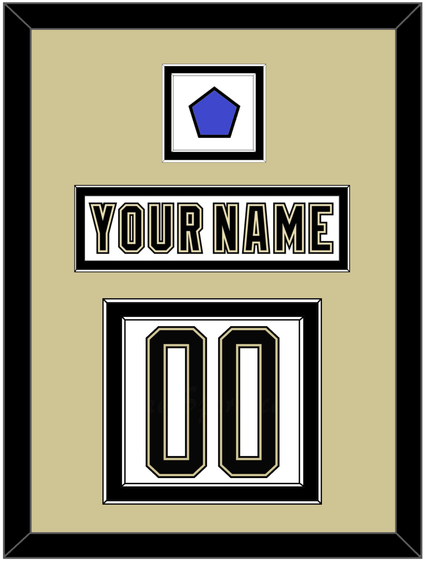 Pittsburgh Nameplate & Number (Back) With Jersey Patch - 2014 Stadium Series White - Signature Tier 2