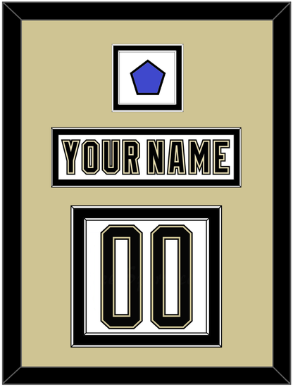Pittsburgh Nameplate & Number (Back) With Jersey Patch - 2014 Stadium Series White - Signature Tier 2