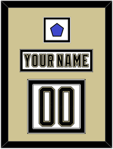 Pittsburgh Nameplate & Number (Back) With Jersey Patch - 2014 Stadium Series White - Double Mat 2