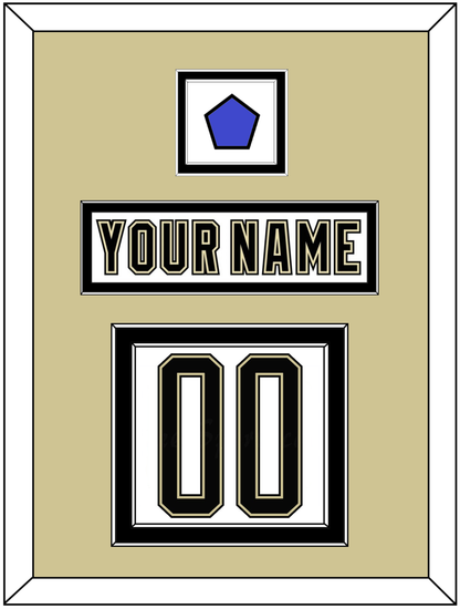 Pittsburgh Nameplate & Number (Back) With Jersey Patch - 2014 Stadium Series White - Signature Tier 2