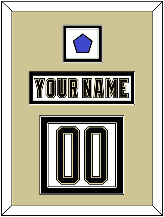 Pittsburgh Nameplate & Number (Back) With Jersey Patch - 2014 Stadium Series White - Signature Tier 2