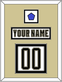 Pittsburgh Nameplate & Number (Back) With Jersey Patch - 2014 Stadium Series White - Double Mat 2