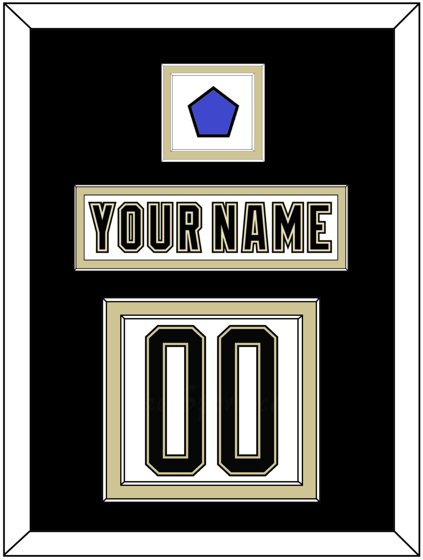 Pittsburgh Nameplate & Number (Back) With Jersey Patch - 2014 Stadium Series White - Signature Tier 3