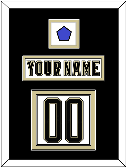 Pittsburgh Nameplate & Number (Back) With Jersey Patch - 2014 Stadium Series White - Signature Tier 3